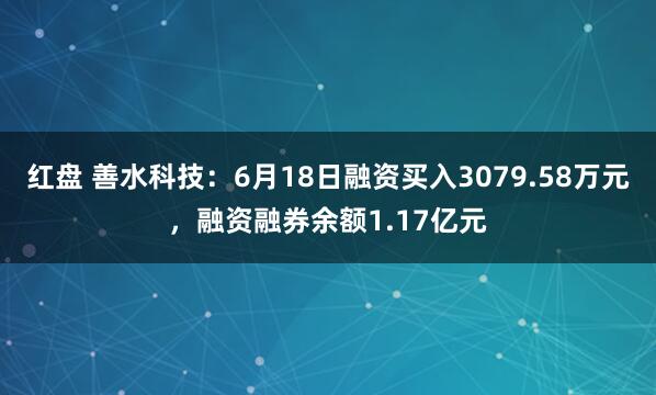 红盘 善水科技：6月18日融资买入3079.58万元，融资融券余额1.17亿元