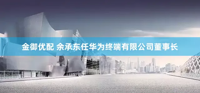 金御优配 余承东任华为终端有限公司董事长